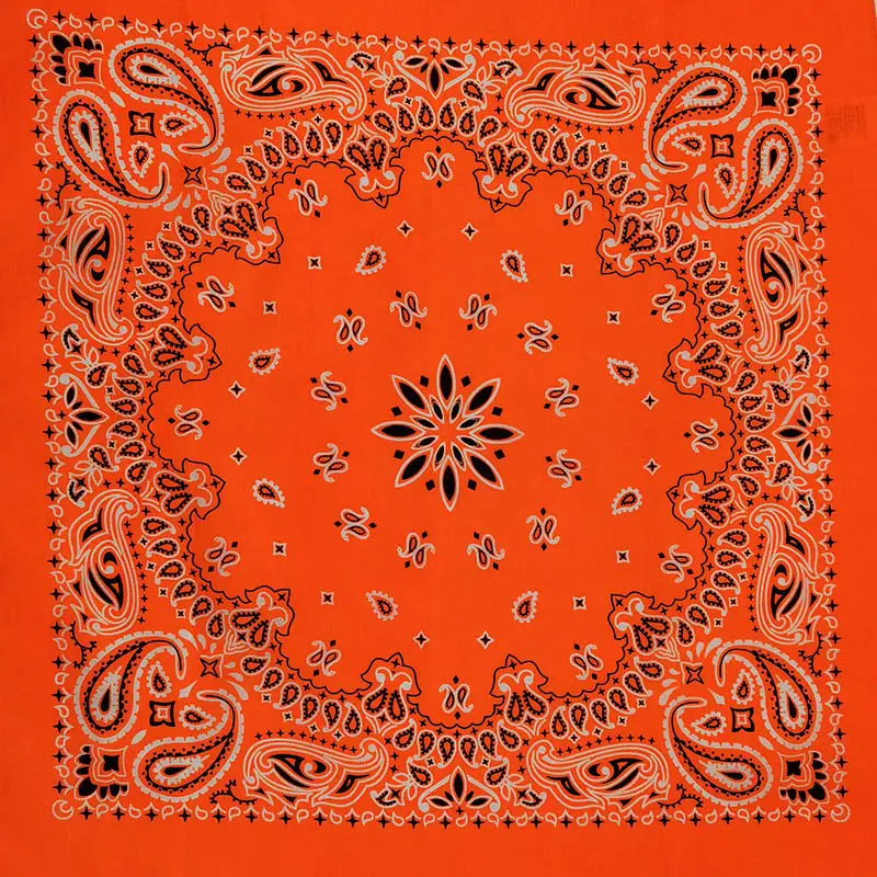 New Fashion Hip Hop 100% Cotton Bandana Square Scarf 55cm*55cm Black Red Paisley Headband Printed For Women/Men/Boys/Girls - Image 72