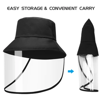 

Protective Dustproof Hat Transparent Face Shield Cover Full Face Hat Anti Droplet Dust-proof mask Universal for indoor outdoor