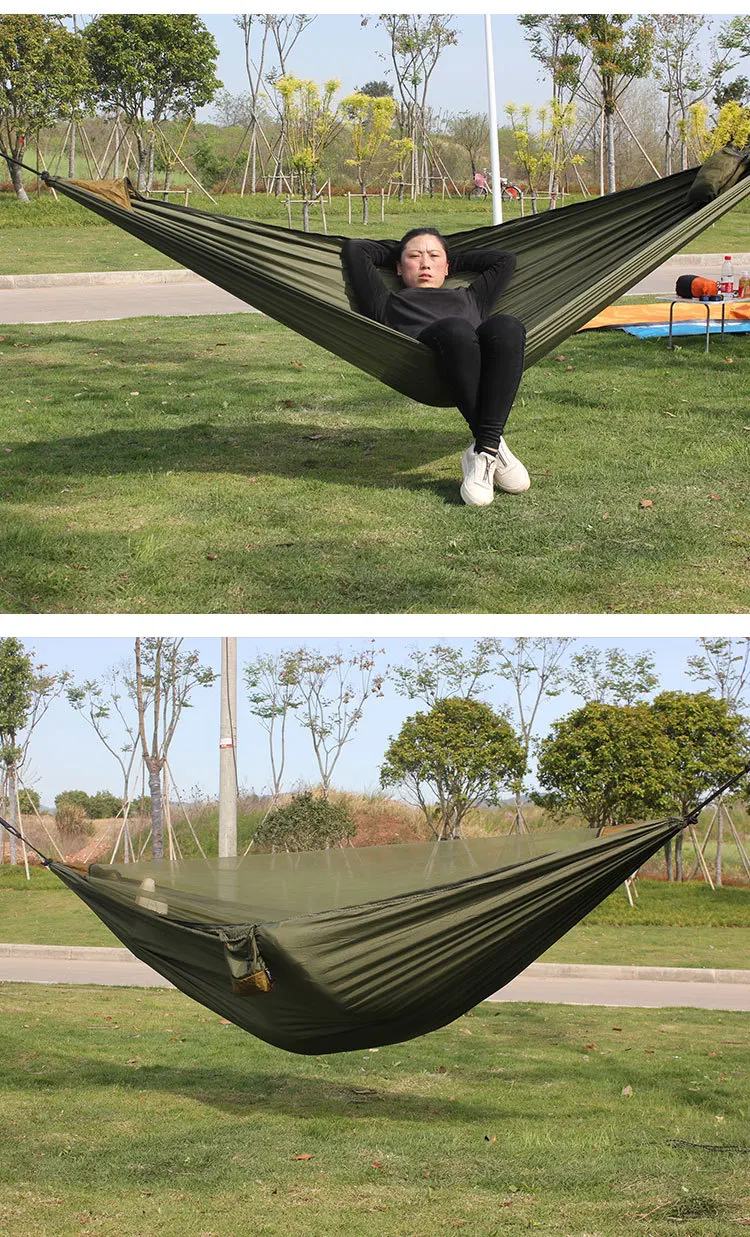 Ultralight Outdoor Hammock With Anti Mosquito Net Detachable Hiking Travel Camping 1-2 Person Tent Backyard Hammock