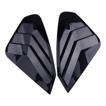 

NEW 2pcs Carbon Fiber Texture Look Side Vent Window Triangle Scoop Louver Frame Cover Trim Fit for Toyota RAV4 2019 2020