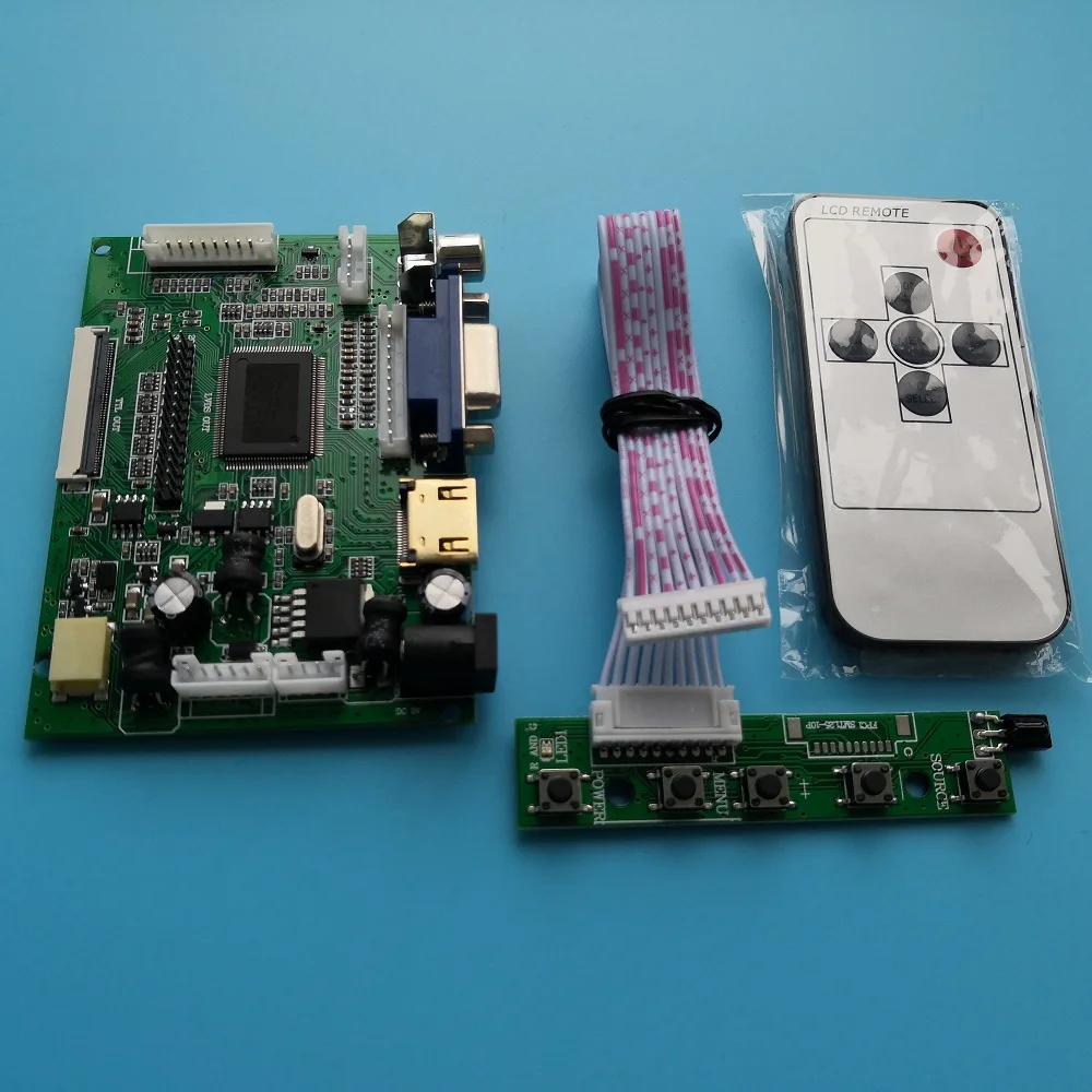 

for AT070TN93 2AV+ VGA LCD 800(RGB)×480 panel 7.0" 50pin remote Driver Controller Board Kit monitor
