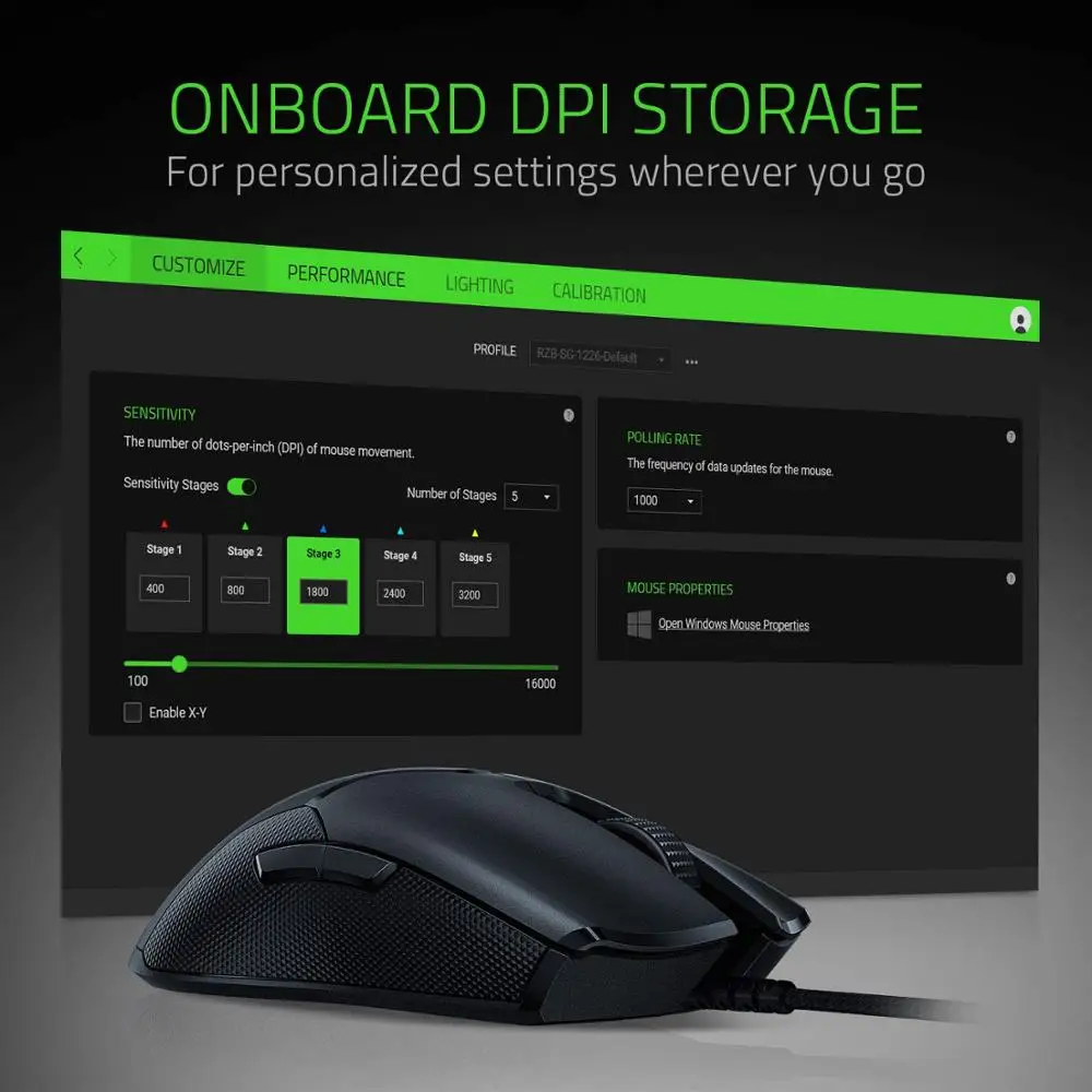 Dpi para pc Razer Viper Wired Gaming Mouse 16000 Dpi Rgb Computador Ratos Paw3390 Sensor Óptico 60g Leve Cabo Velocidadeflex - Imagem 5
