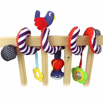 

Cute baby animal pendant toy activity spiral bed baby carriage toy set hanging bell baby bed teether music rattle baby toys