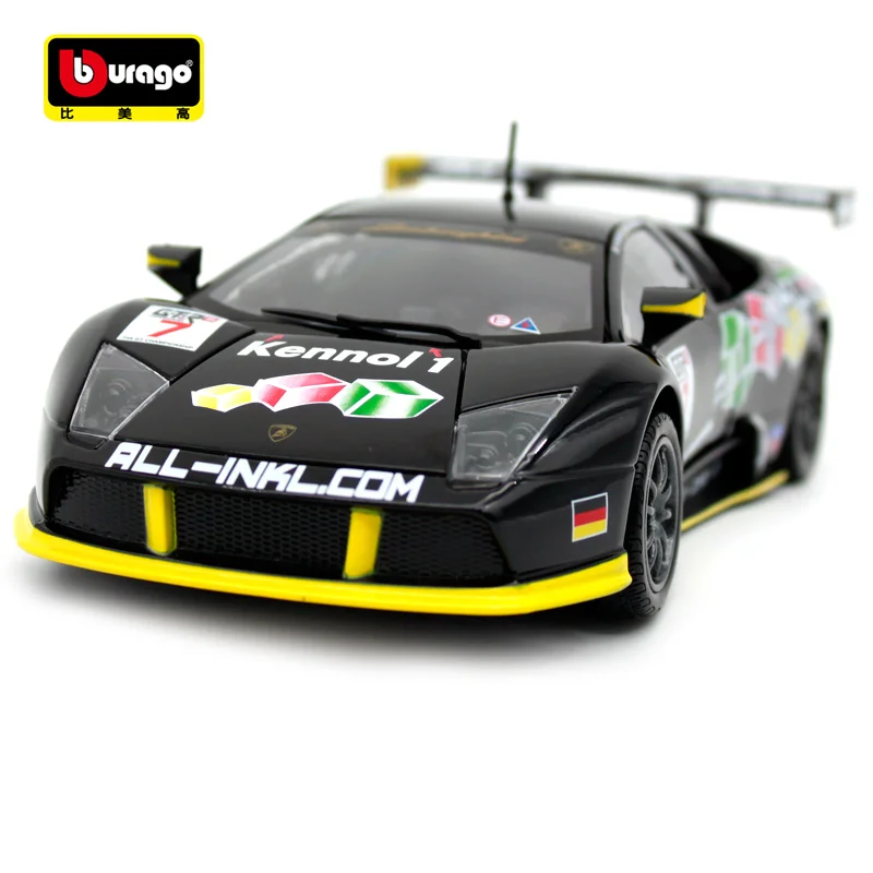 Спортивный Автомобиль Bburago 1:24 Lamorghini murзеркаago FIA GT литый под давлением автомобиль