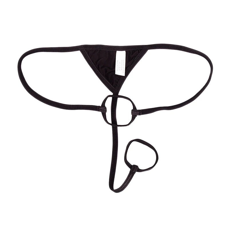 Charming G String Mens Lingerie Gay Pouch Hole Crotchless Open Butt Panties T-Back Thong Homme Sissy Underwear with Penis |
