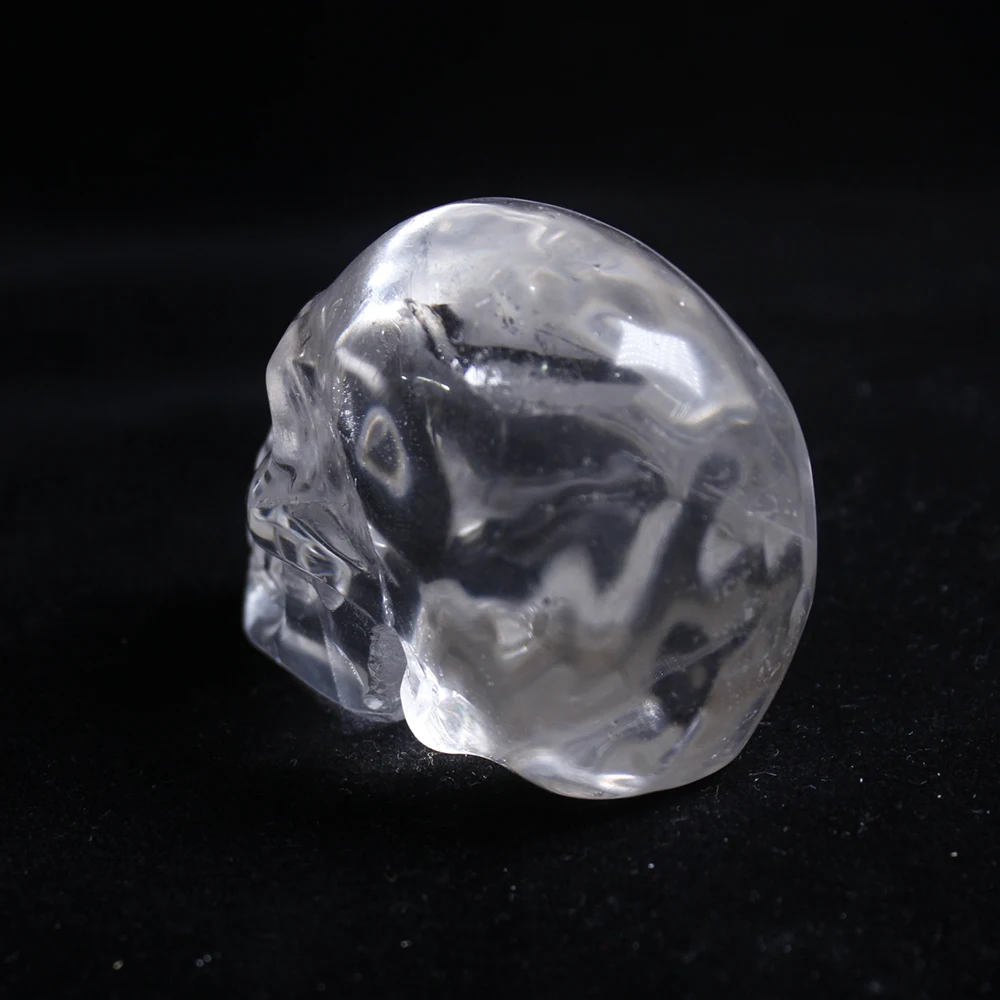 200 г натуральный прозрачный кристалл кварца Череп Призрак ручной резной кристалл подарок на Хэллоуин фестиваль кристалл ремесло для украшения