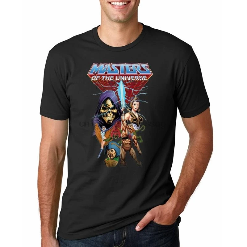 He-Man Masters of The Universe Full Cast Футболка мужская забавная Повседневная Уличная футболка в