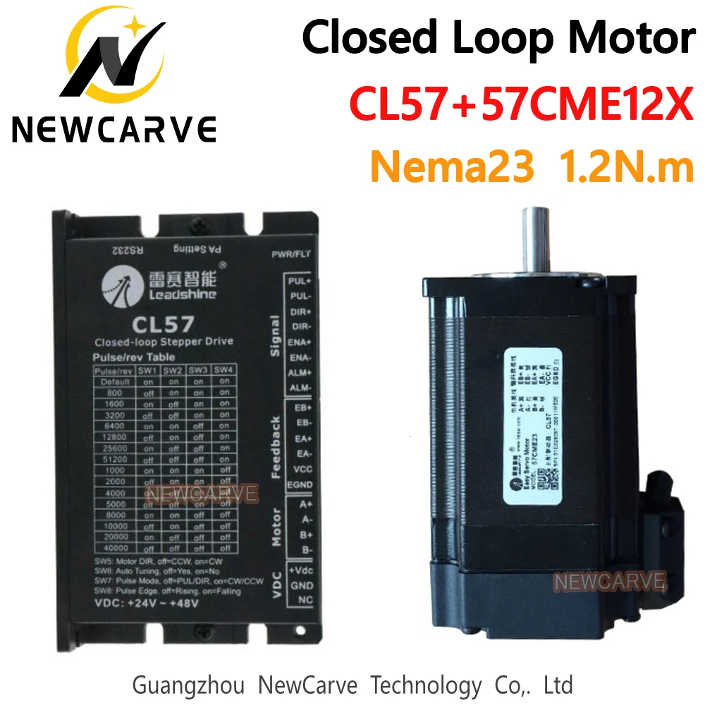 Гибридный сервопривод Leadshine Nema23 с замкнутым контуром комплект CL57and 57CME12X привод