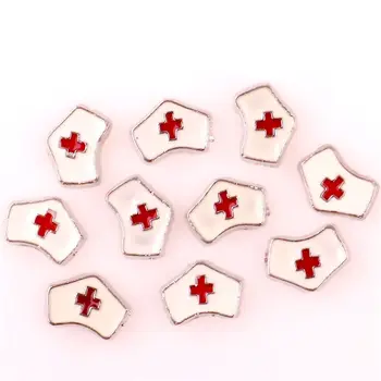 

20Pcs/Lot F267 Medicine Nurse Hat Floating Charms Making Handmade Locket Doctor Gift Jewelry Accessories