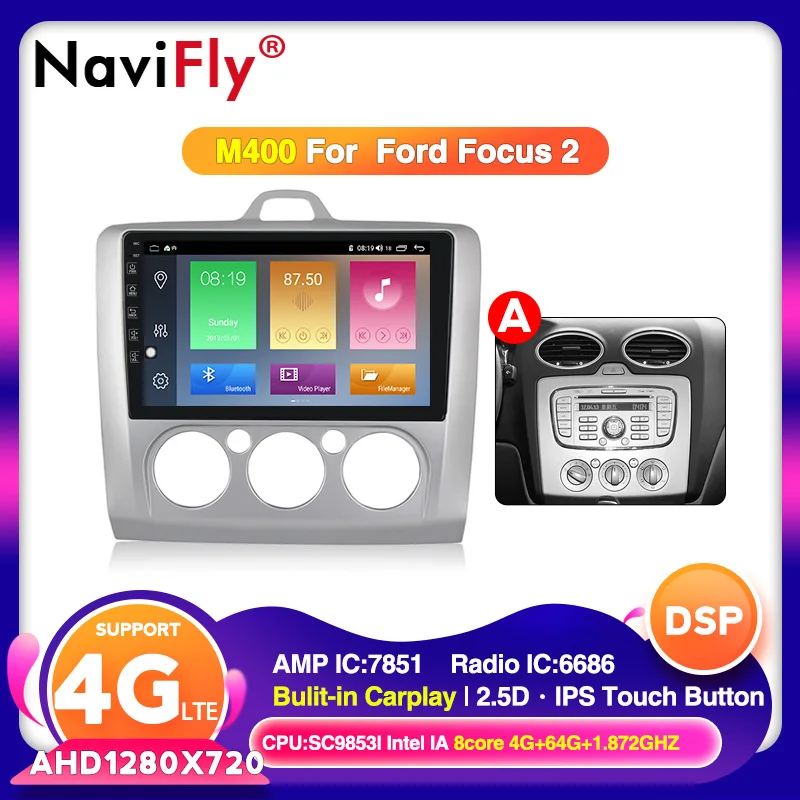 Android 10 IPS DSP 4G LTE 4 + 64G Car Radio Multimedia Player GPS For ford focus EXI MT 2 3 Mk2 2004 2005 2006 2007 2008 - 2011 |