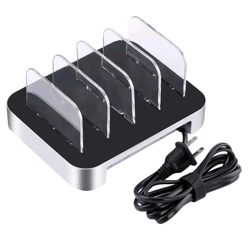 

Detachable Universal Multi-Port Usb Charging Station,24W 4-Port Usb Charging Base Desktop Charging Stand Organizer For Iphone Sa