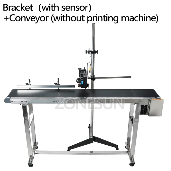 Conveyor and bracket ZONESUN струйный принтер конвейер транспортировочный стол ленточный носитель сортировочный верстак ПВХ ленточный конвейер бутылка коробка наклейка на мешок конвейер - Ширина: Conveyor and bracket