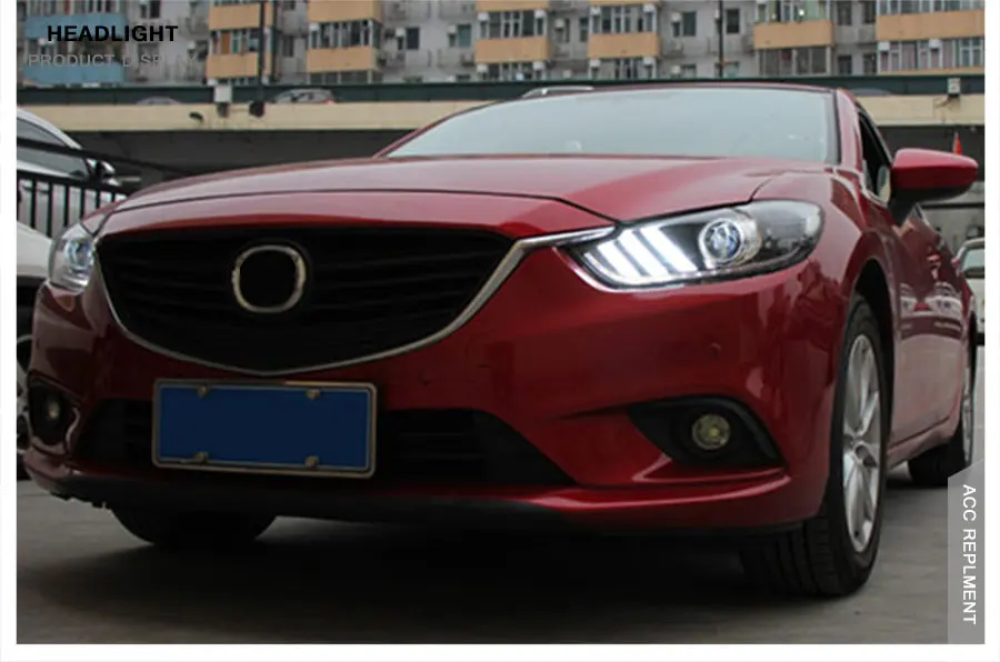 Автомобильный Стайлинг, фара для Mazda 6, фары,,, мазда6, Atenza, светодиодный фонарь, DRL, Bi Xenon, объектив, высокий, низкий луч, для парковки