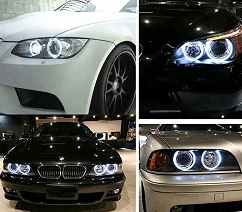 2pcs White 6000K Lamp 160W LED Angel Eyes Marker Lights Bulbs for BMW E87 E39 M5