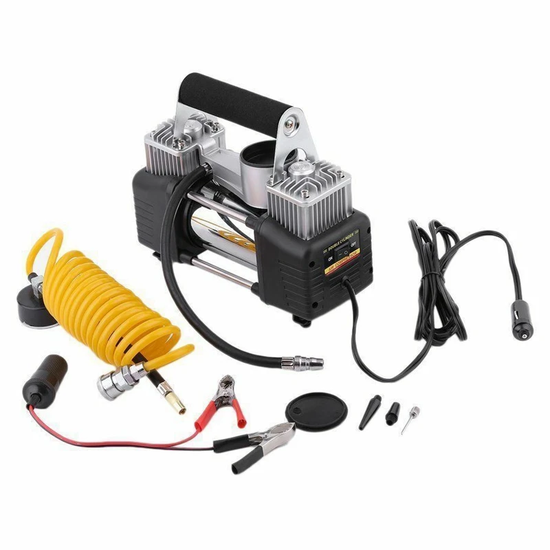12V 150PSI с двойным цилиндром автомобиля надувной насос воздушный компрессор шиномонтажный инструмент