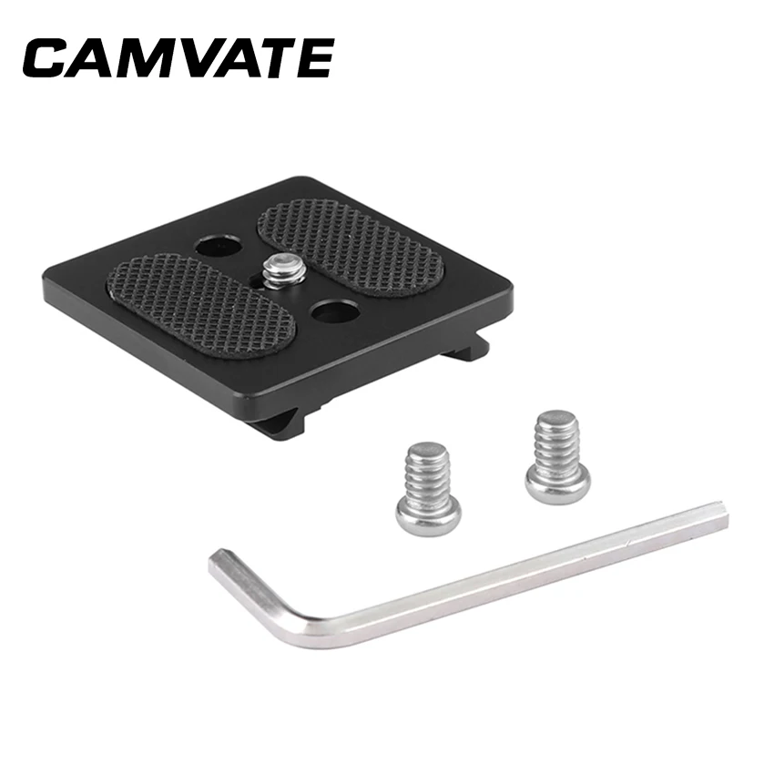 

CAMVATE Swiss Style Quick Release Plate Sliding Mount With 1/4"-20 Mounting Stud For DSLR Camera Cage C2291