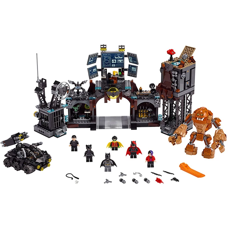

Superhero DC Batman Batcave Clayface Invasion Building Blocks Bricks Classic Movie Model Kids Toys For Children Christmas gift