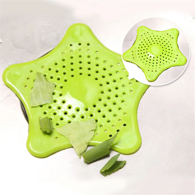 Silicone Star Shaped Sink Filter Bathroom Hair Catcher Drain Strainers For  Basin