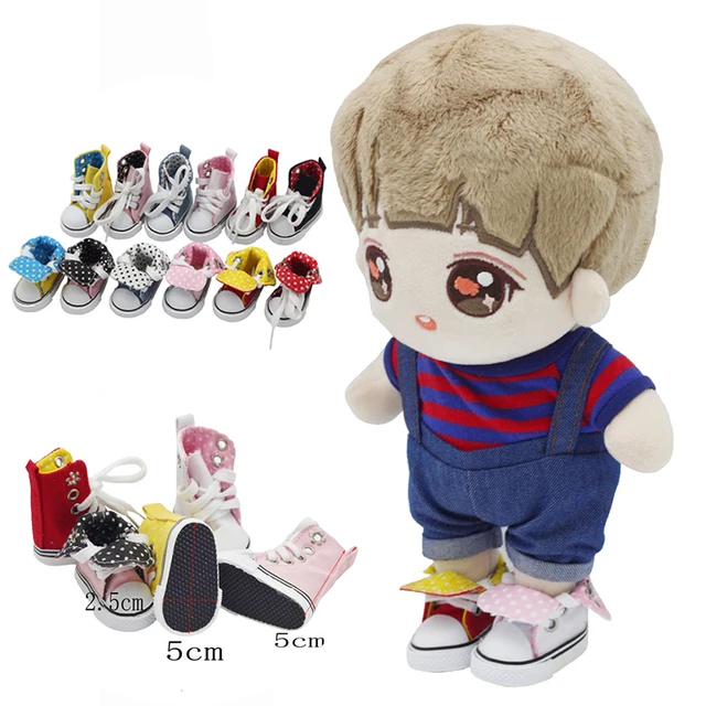 Adollya BJD Doll Accessories 5cm Shoes High Top Canvas Sneakers Casual Assorted Shoes for Doll Suitable for 1/6 BJD Dolls 6