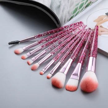 

FLD 5/6/7PCS Bling Makeup Brushes Tool Professional Powder High Quality Highlighter Lip Eyeshadow Eyelash Natural Brush Set Kit