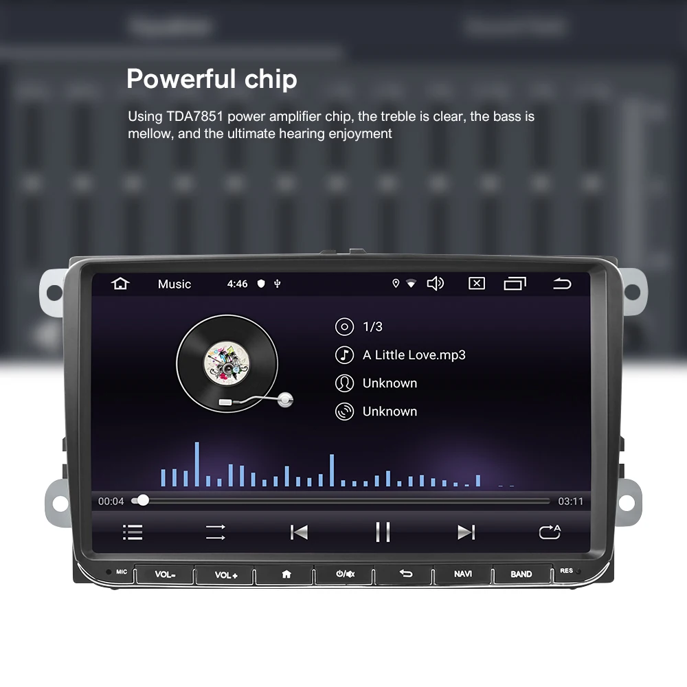 Podofo Автомагнитола Android GPS навигации мультимедийный плеер 2 Din 9 "сенсорный экран