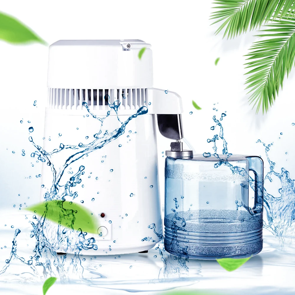 Cena Obudowa użyj czystej destylator wody 4L maszynka do wody destylowanej destylacja oczyszczacz filtr wody ze stali nierdzewnej rosyjski podręcznik