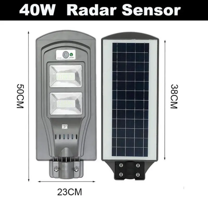 20 Вт 40 Вт 40/80LED солнечный датчик движения уличный светильник водонепроницаемый садовый светильник наружный светильник безопасности настенный светильник ландшафтный светильник ing