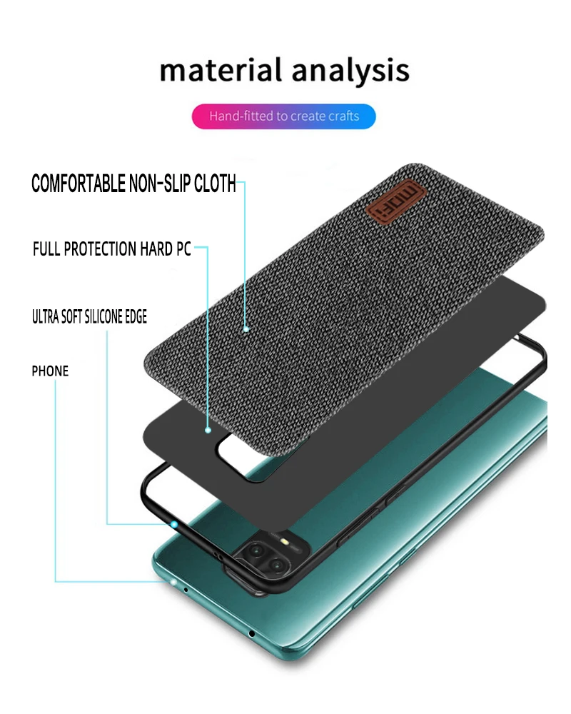 For Xiaomi Mi 9T Pro Case MOFi For Xiaomi Mi 9T Case Cover Protective Fabric Cloth Silicone Back Capas Global Mi9TPro Case