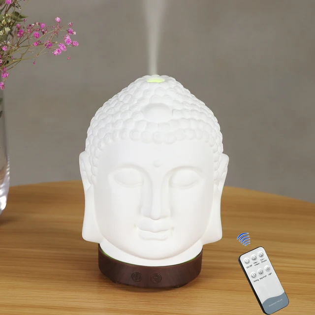 Wifi Control Air Humidifier Aroma Essential Oil Diffuser 7 Colors LED Night Light Cool Buddha Mist Maker Aromatherapy For Home 2