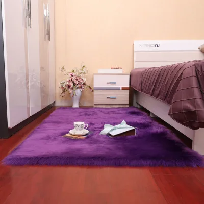 Нескользящий коврик для дивана из искусственной шерсти и кожи, коврик для пола для гостиной, шерстяная подушка, коврик для эркера, длинное одеяло для спальни - Цвет: A4