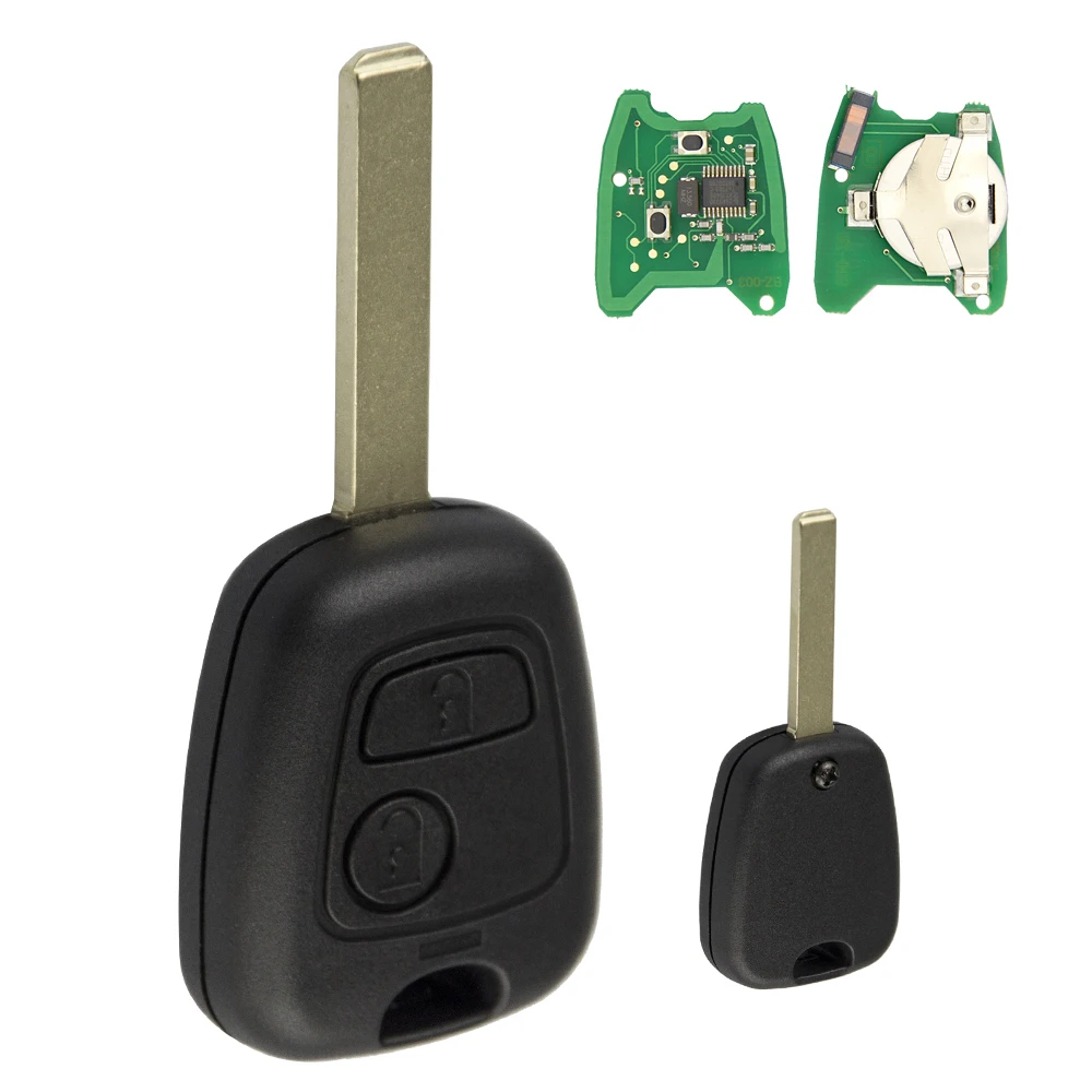 OkeyTech 2 шт. дистанционный ключ для Citroen C3 C4 C5 Berlingo Xsara Picasso X7 peugeot 206 407 3008 SX9 Blade 433 МГц ID46 PCF7961 чип - Количество кнопок: Type 1