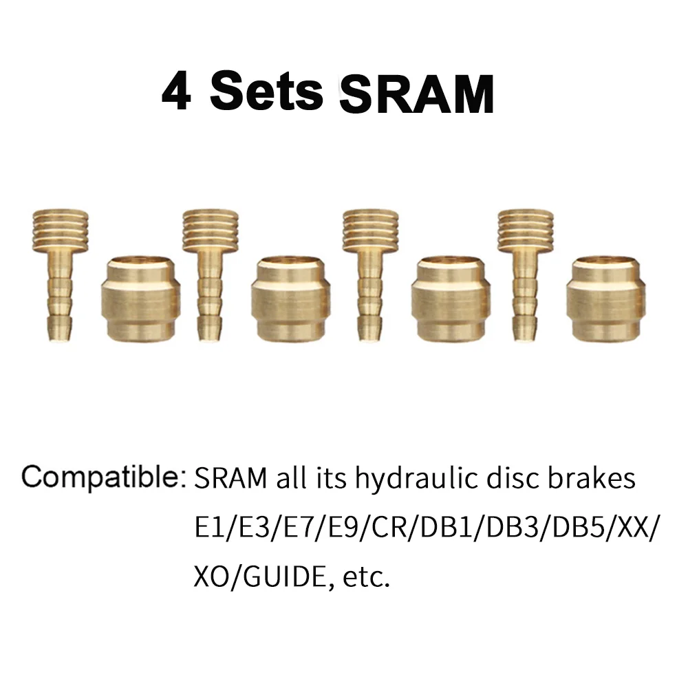 4 Connecteurs De Frein à Disque Hydraulique Vélo - Filetage M6, 23x8mm - Compatible TRP, Tektro, Magura