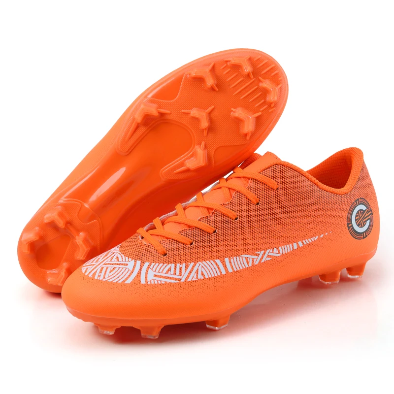 Cleats Football Shoes Men Long Spikes Soccer Shoes Kids Boys Breathable Sneakers Lightweight Soccer Boots Sport Chuteira Futebol