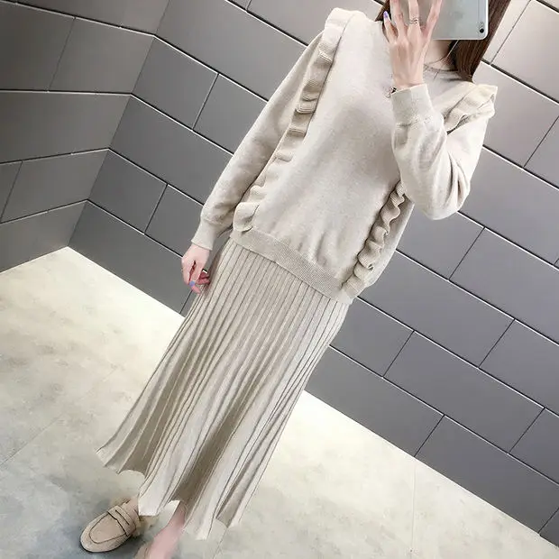 Blusas De Inverno Feminina, джемпер из лайкры, компьютерный трикотажный пуловер, 9466, настоящая фотография, Осень-зима, свитер из двух частей 70