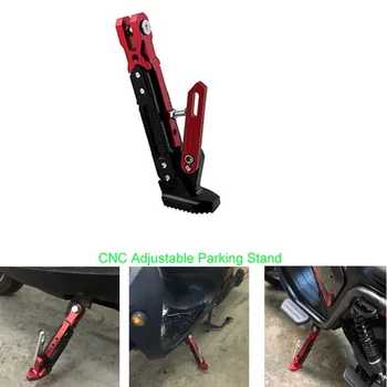 

Universal CNC Aluminum Alloy Adjustable Motorcycle Kickstand Motorbike Foot Side Stand Support Plate