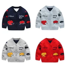 Детский кардиган, плотное двойное вязаное пальто для малышей