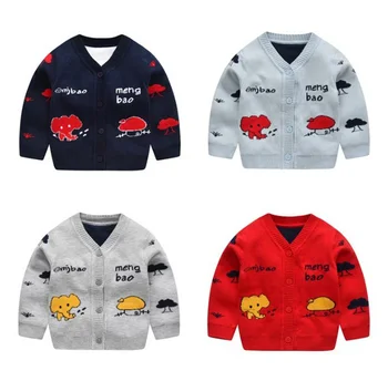 

kid's cardigan baby's thick double knit coat