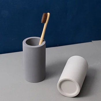 

Organic Diatomite Toothbrush Mouthwash Cup Simple Wheat Straw Toothbrush Toothwash Cup Lovers Dorm Travel Bathroom Tumbler