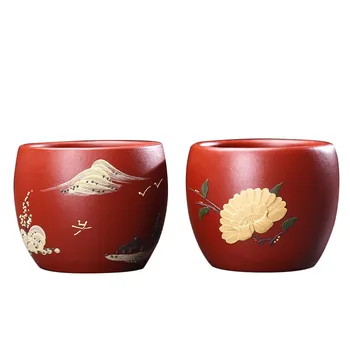 

Tea Cup Chinese 50ml Dahongpao Mud Cups Purple Clay Tea Bowl Chinese Kung Fu Tea Cups Container Teaware Teacup Decor Crafts Gift