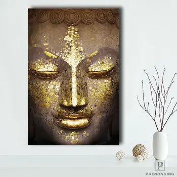 

Canvas Poster Silk Fabric Buddha - Golden Face Inspirational Poster World Culture Poster@191217-07-323