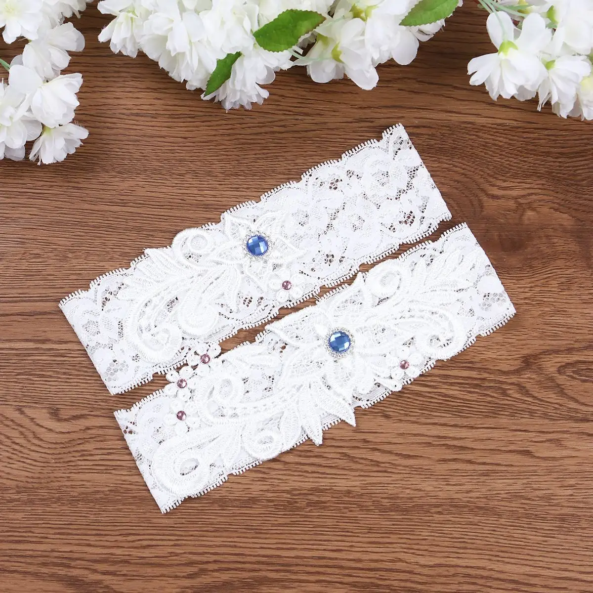 

2 pcs Bridal Garters Set Lace Sexy European Style Leg Band Thigh Ring Accessories for Wedding Prom Engagement Party