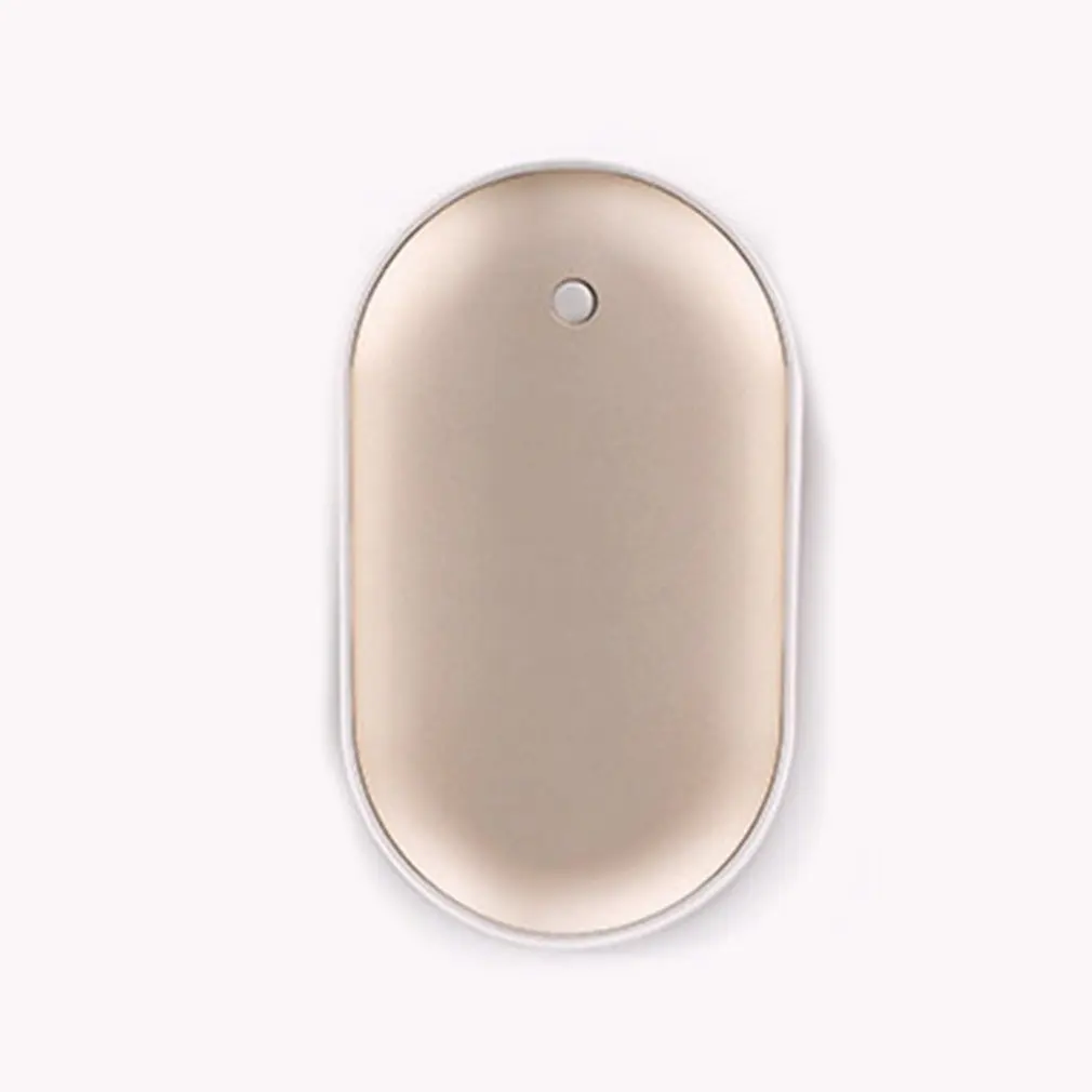 golden 2 в 1 Симпатичный USB Перезаряжаемый ручной обогреватель и 4000ma power Bank 5V маленький, ручной, для путешествий удобный карманный подогреватель - Цвет: golden