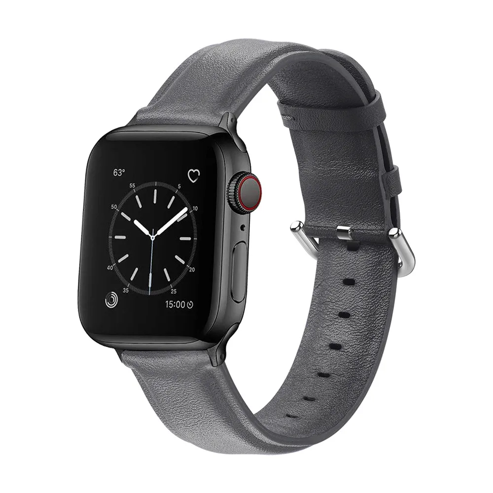Ремешок для часов из натуральной кожи для Apple Watch 5, 4, 44 мм, 40 мм, 38 мм, 42 мм, спортивный ремешок, браслет, аксессуары для iwatch 3, 2, 1