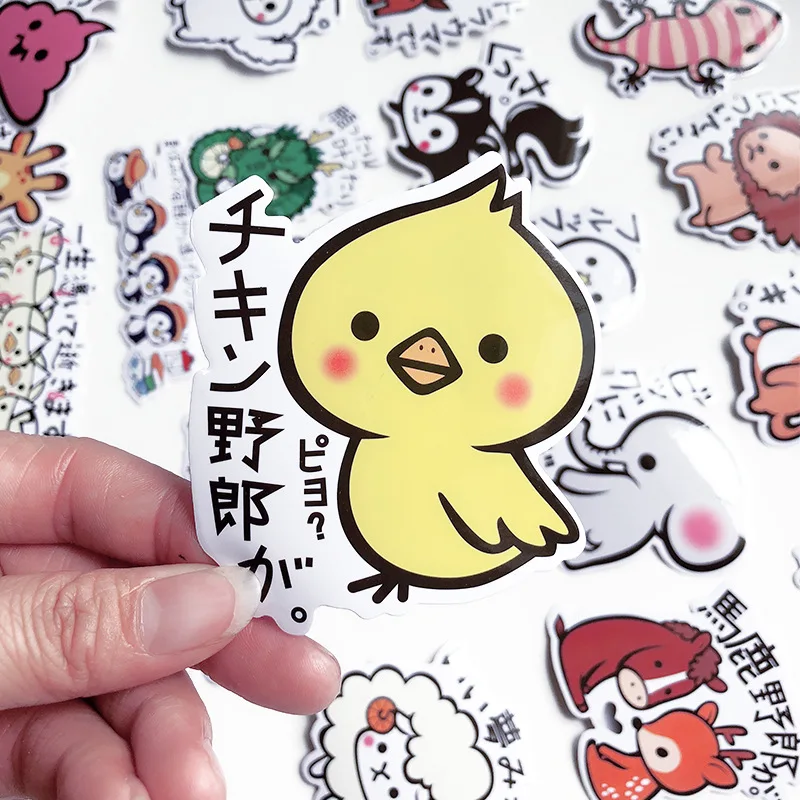 36PCS Japan Animal Lovely Stickers Set Anime Toy Sticker For Luggage Skateboard Motorcycle Laptop Waterproof Cool Sticker