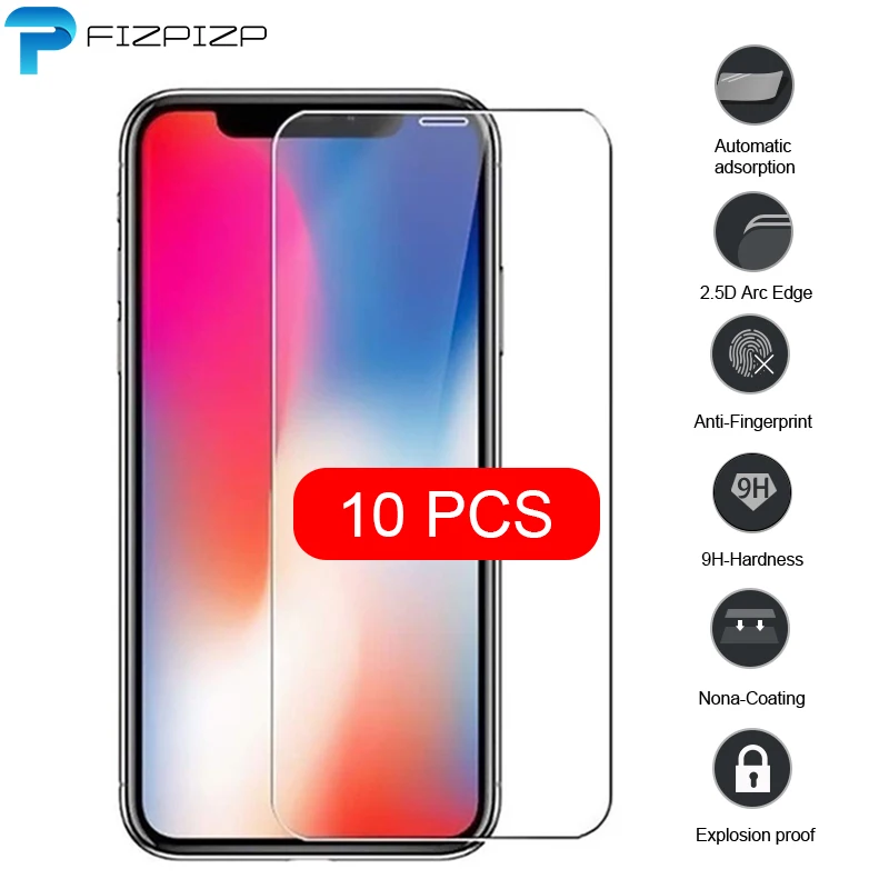 Защитное стекло закаленное 9H HD для iPhone X/XS/11 Pro Max/XR/7/8/6s/6 Plus/SE/2020 1/3/5/10 шт.|Защитные