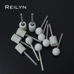 Lot de 12 mèches de polissage pour meule, 3x12mm, en cristal de sable, en PVC et verre 
