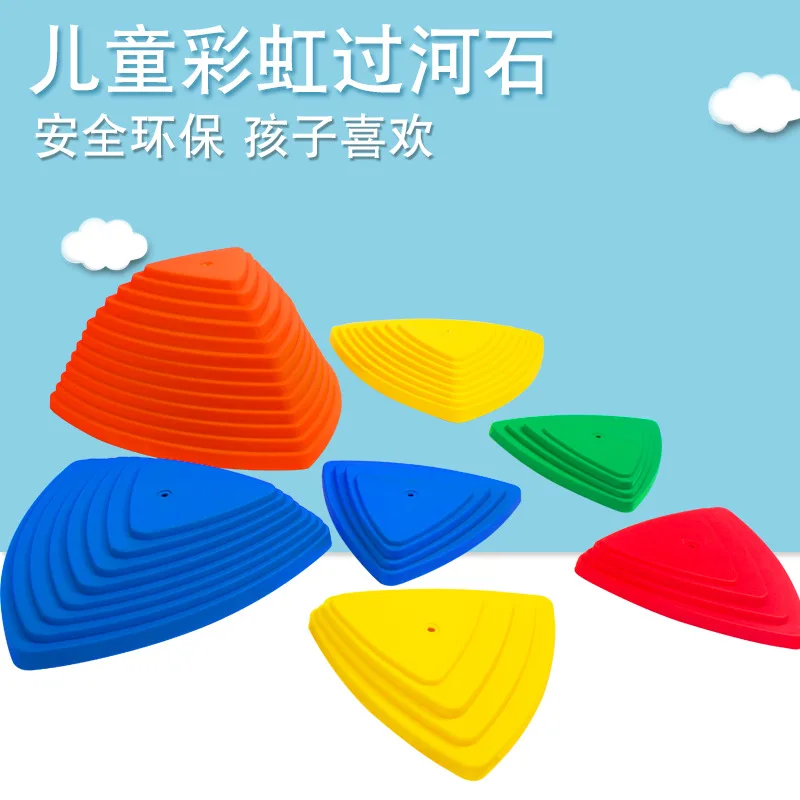 

Kindergarten Children Early Education Sensory Integration Training Stepping Stone cai ta shi Balance Beam Single-plank Bridge In