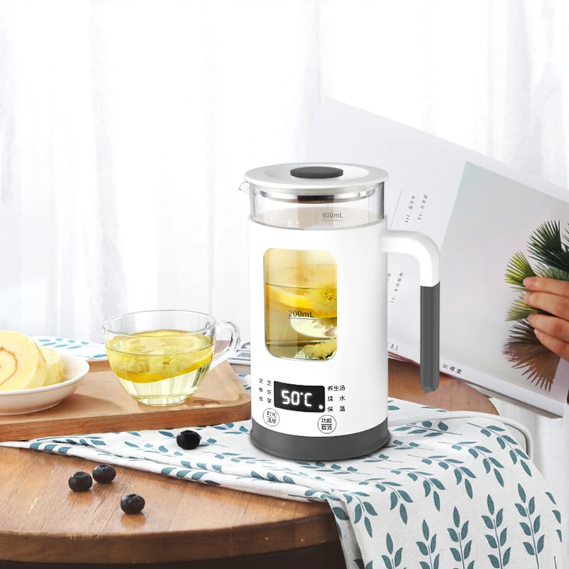 Mini Multifunction Electric Kettle 600ML Health Preserving Pot Automatic insulation Glass Boil Tea Pot Hot Water bottle 220V EU