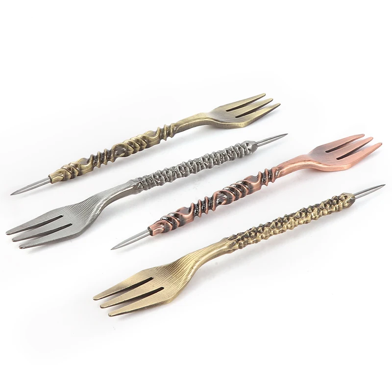 Shisha Fork Retro Aluminum Smoking Set Chicha Mace Twist Shape Nargile Sheesha Hookah Accessories Tool