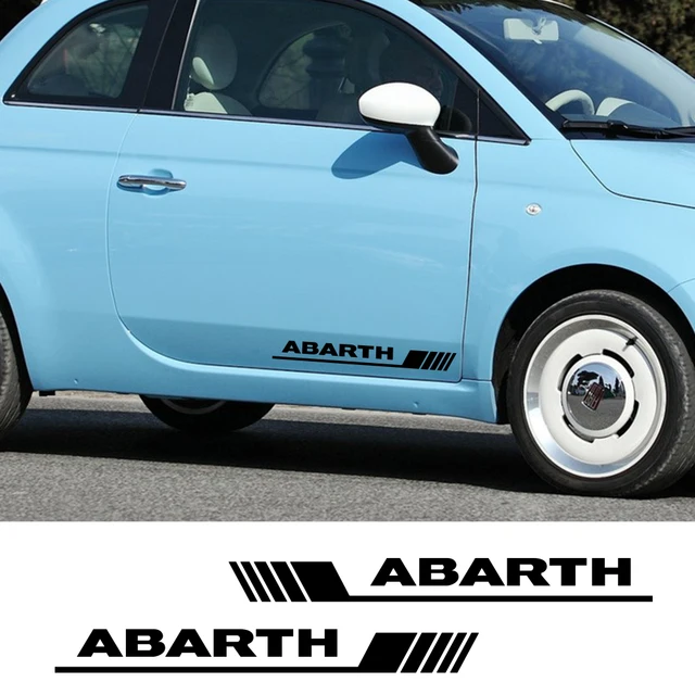 US $7.76 2Pcs For FIAT 500 Punto Panda Abarth Tipo Car Side Door Stickers DIY Vinyl Film Sports Decoration A